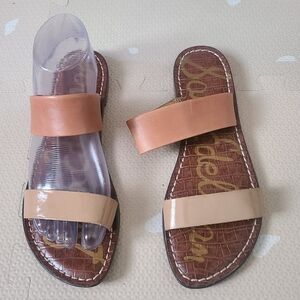 Sam Edelman Tan and Cream Sandals with Classic Design